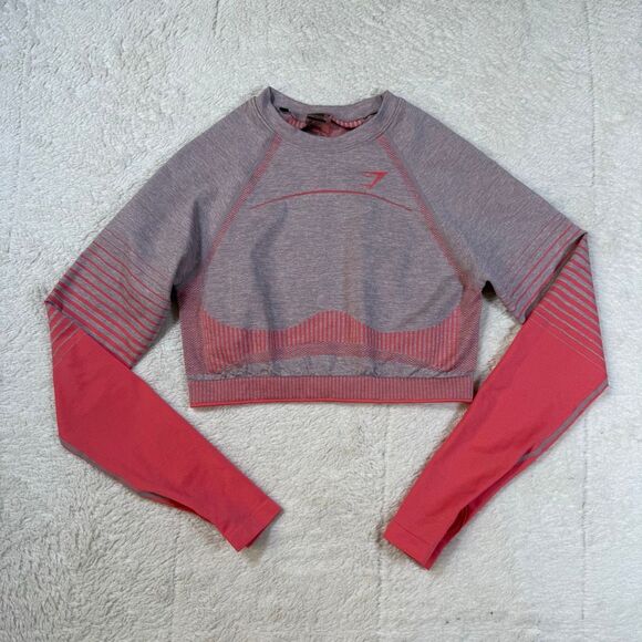 Gymshark Hyper Amplify Long Sleeve Crop Athletic Shirt - Picture 1 of 5